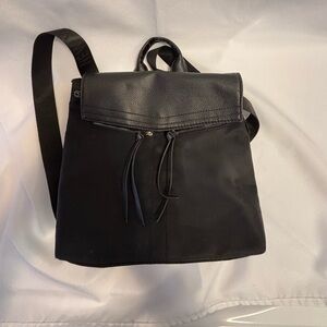 Botkier New York Trigger Black Nylon Faux Leather Mini Backpack